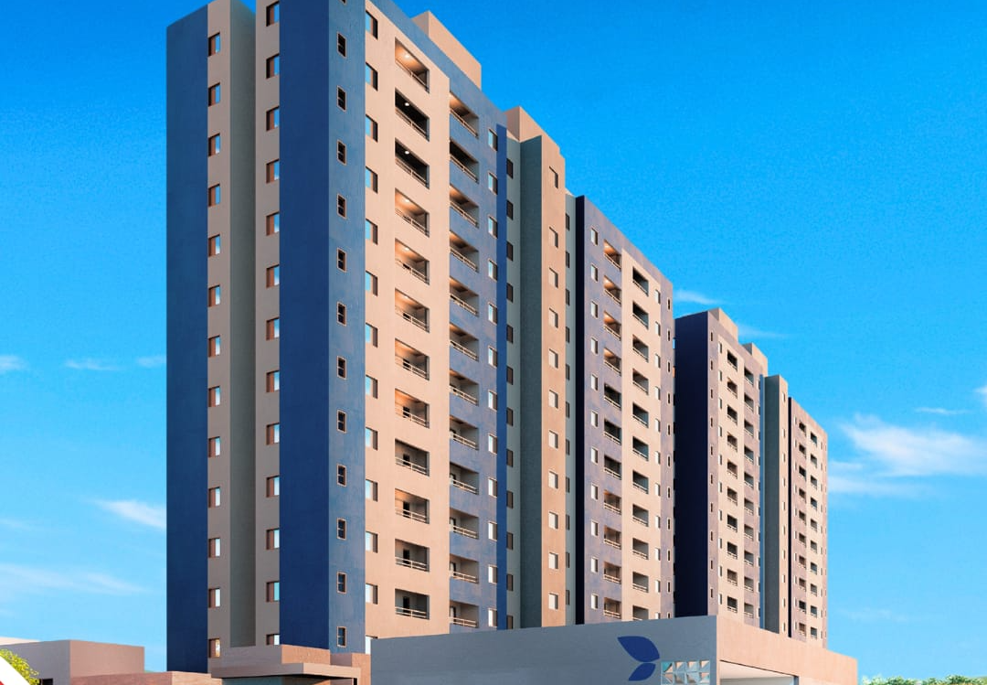 Fachada das duas torres do Residencial Sirena